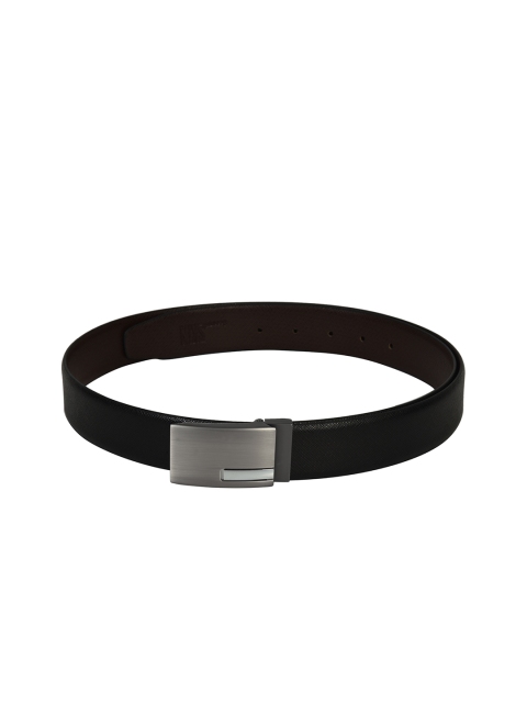 

Second SKIN Men Black & Brown Textured Reversible Genuine Leather Belt