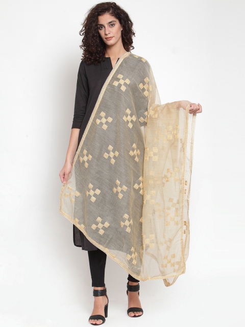

mf Beige Embroidered Dupatta