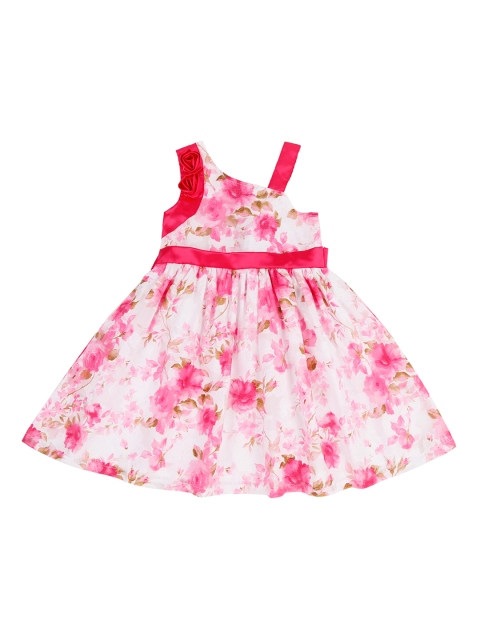 

Pantaloons Junior Girls Pink Floral Printed Fit and Flare Dress