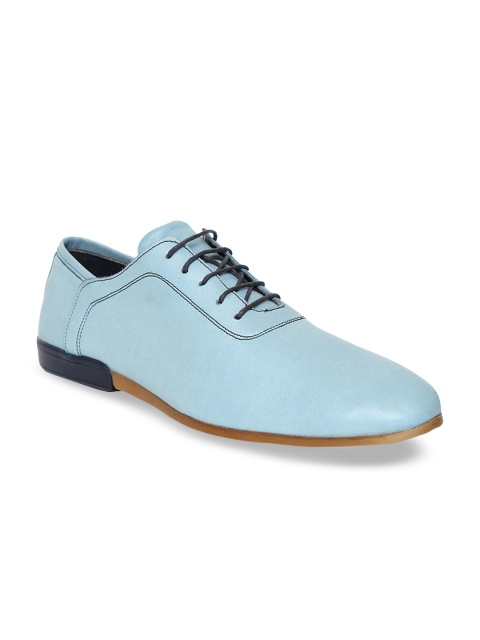 

JOE SHU Men Blue Solid Derbys
