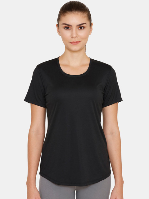 

Zelocity Women Black Solid Styled Back Top