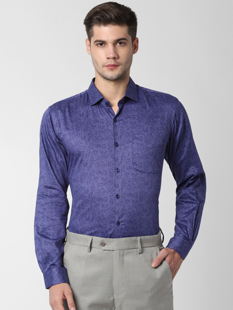 

Peter England Men Navy Blue Regular Fit Printed Formal Shirt