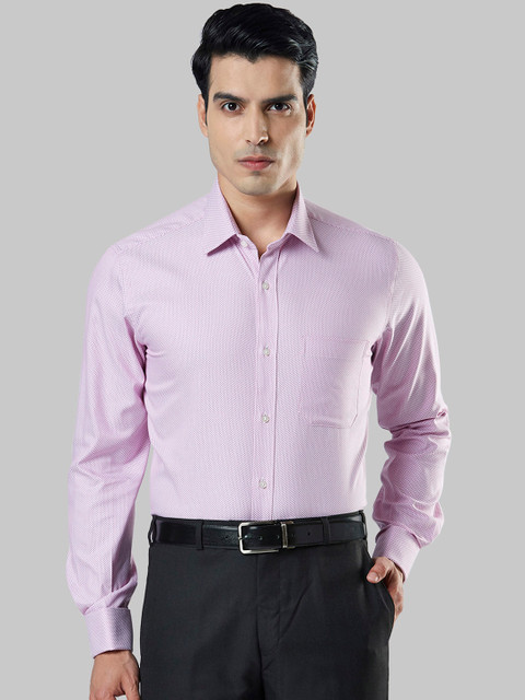 

Raymond Men Mauve Regular Fit Printed Formal Shirt