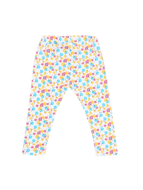 

Pantaloons Baby Girls White & Blue Printed Leggings
