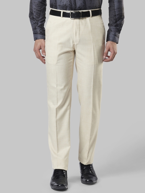 

Next Look Men Beige Regular Fit Solid Formal Trousers