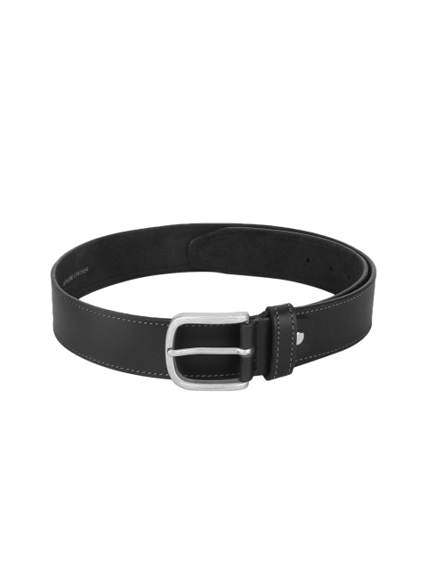 

Red Tape Men Black Leather Solid Belt
