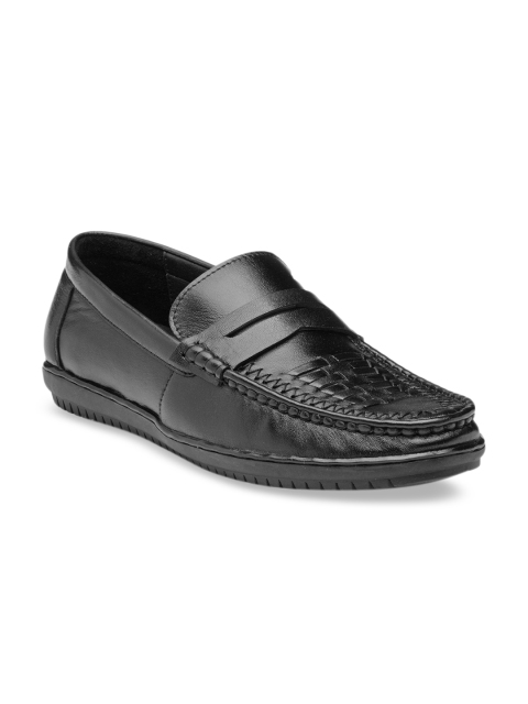 Teakwood Leathers Men Black Loafers