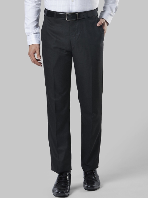 

Raymond Men Black Regular Fit Solid Formal Trousers