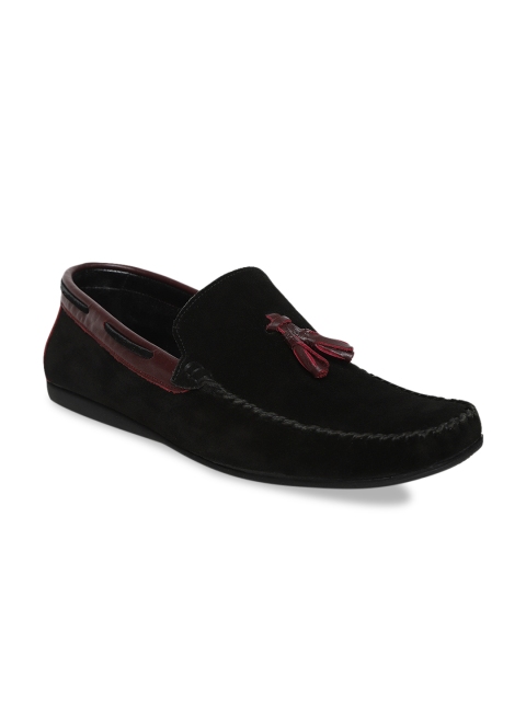 

JOE SHU Men Black Solid Loafers