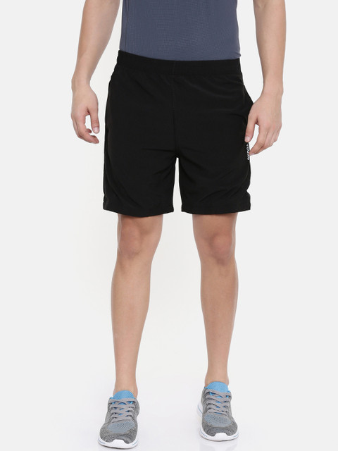 

IMYOUNG Men Black Solid Lounge Shorts