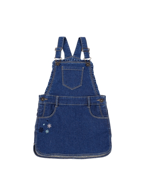 

Pantaloons Junior Girls Blue Solid Pinafore Dress