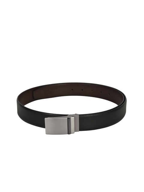 

Second SKIN Men Black & Brown Textured Reversible Genuine Leather Belt