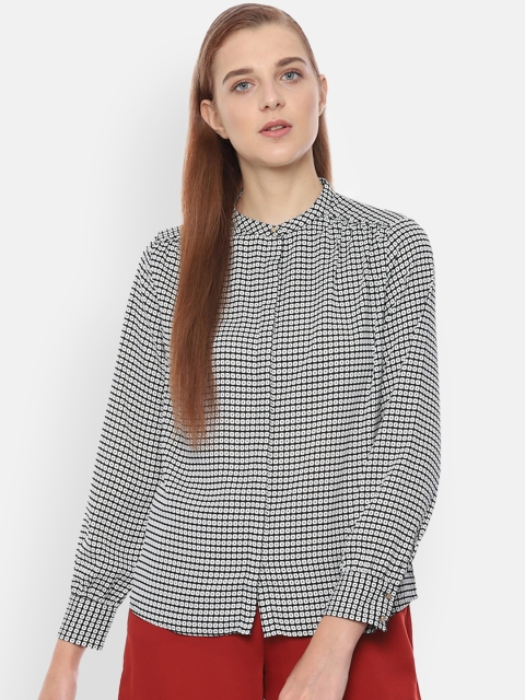 

Van Heusen Woman Women Black Printed Shirt Style Top