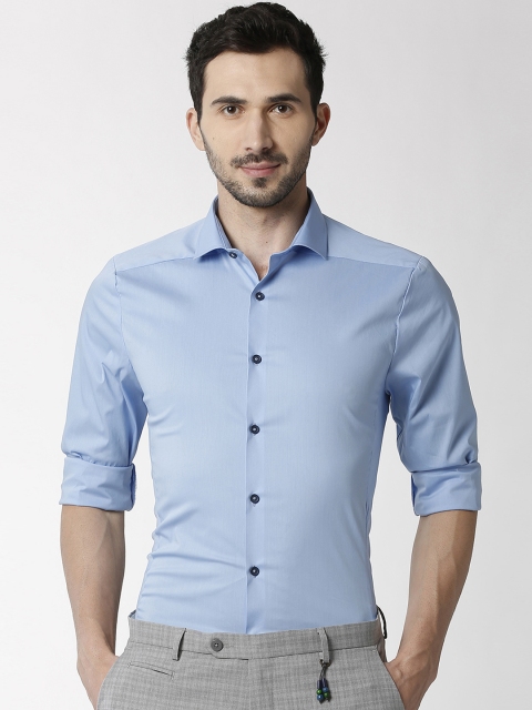 

Peter England Men Blue Slim Fit Solid Casual Shirt