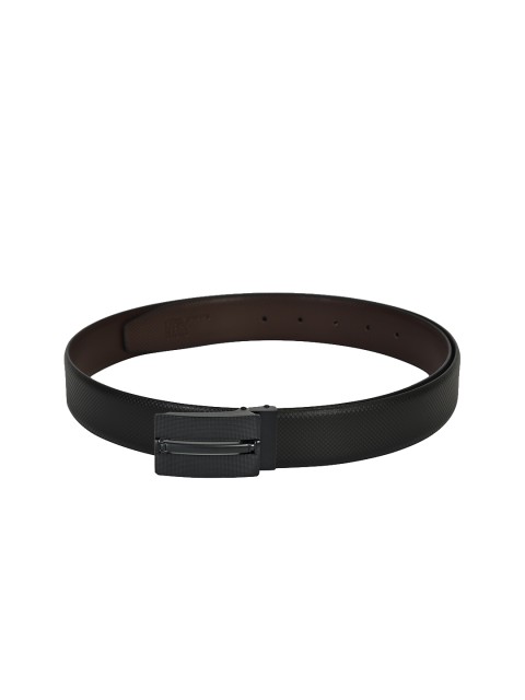 

Second SKIN Men Black & Brown Textured Reversible Genuine Leather Belt
