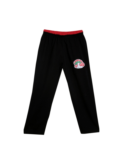 

SWEET ANGEL Girls Black Solid Track Pants