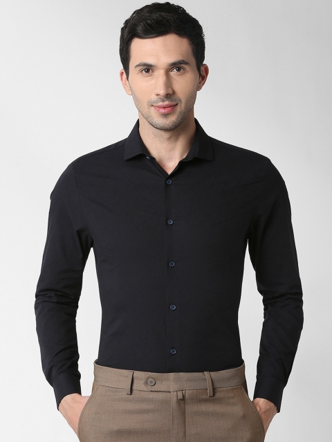 

Peter England Men Navy Blue Slim Fit Printed Formal Shirt