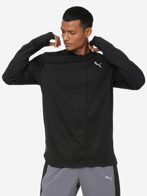 

Puma Men Black Ignite L S Printed Round Neck T-shirt
