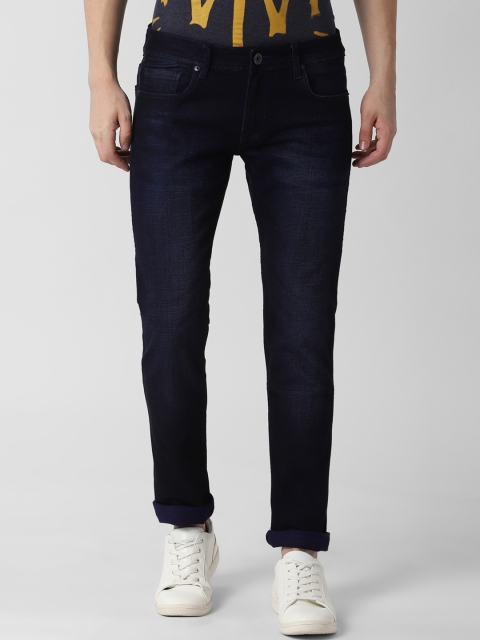 

Peter England Casuals Men Navy Blue Skinny Fit Mid-Rise Clean Look Stretchable Jeans