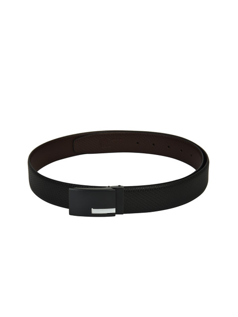 

Second SKIN Men Black & Brown Textured Reversible Genuine Leather Belt