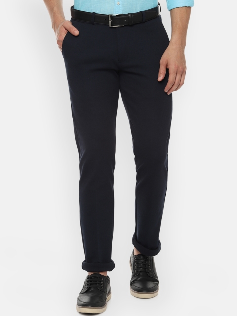 

Allen Solly Men Navy Blue Slim Fit Solid Regular Trousers