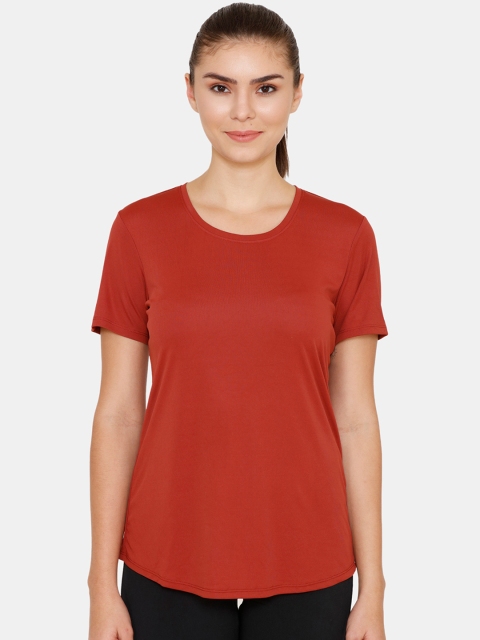 

Zelocity by Zivame Women Red Solid Top
