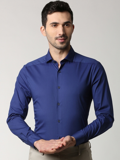 

Peter England Men Blue Slim Fit Solid Formal Shirt