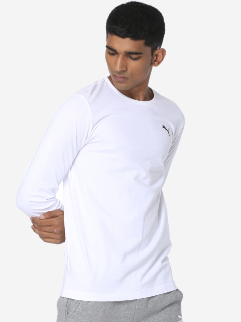 

Puma Men White ESS No.1 Logo Solid Round Neck T-shirt