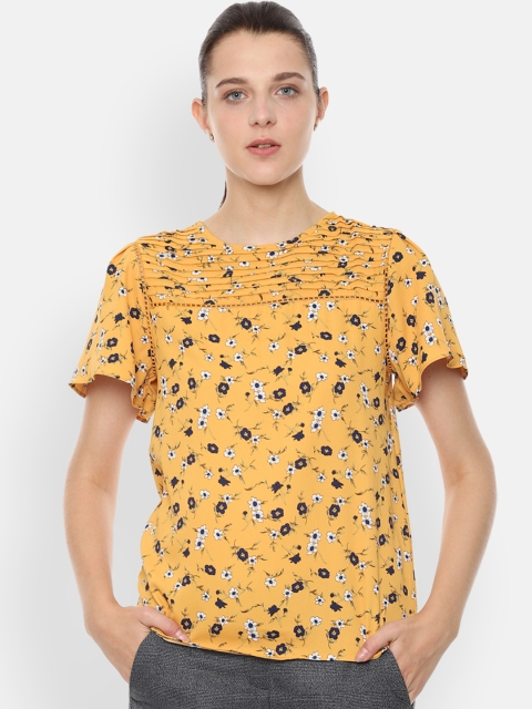 

Van Heusen Woman Women Yellow Printed Top