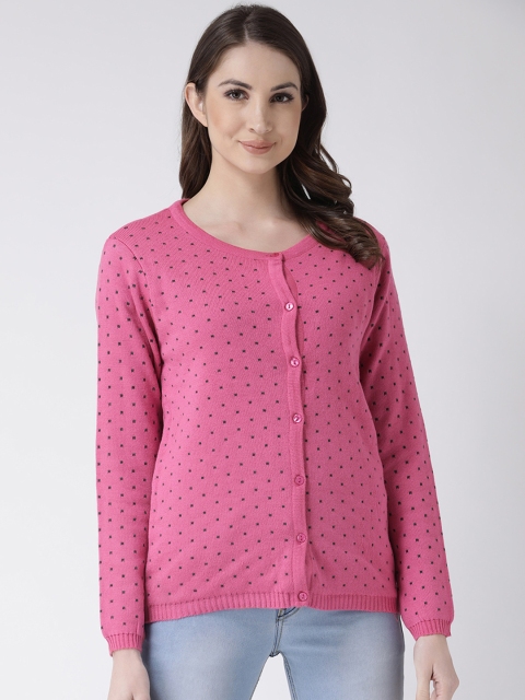 

Club York Women Pink Self Design Sweater