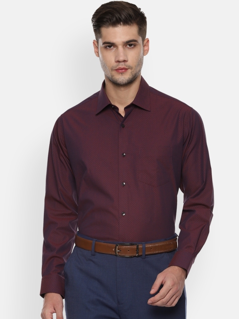 

Van Heusen Men Maroon Regular Fit Printed Formal Shirt