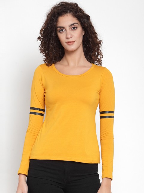 

Everlush Women Yellow Striped Top