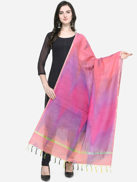 

Satrani Pink & Purple Printed Dupatta