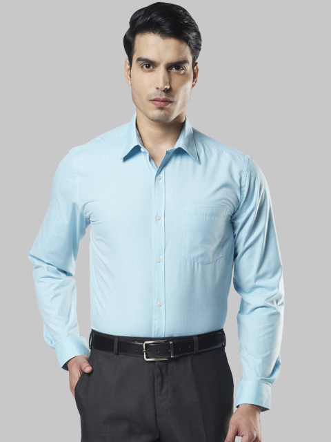 Next Look Men Blue Regular Fit Self Design Formal Shirt