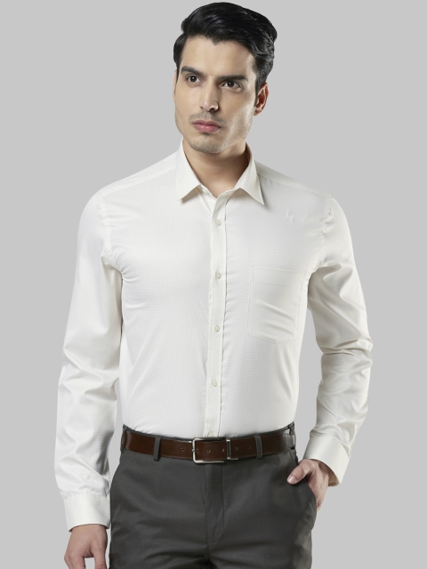 

Next Look Men White Regular Fit Self Design Formal Shirt