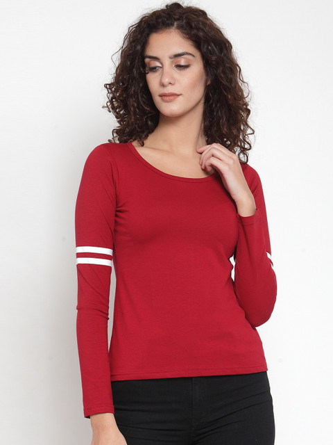 

Everlush Women Red Striped Top