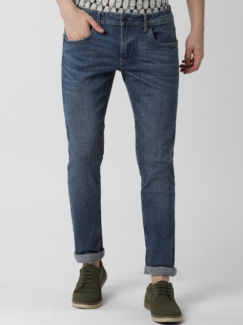 

Peter England Casuals Men Blue Skinny Fit Mid-Rise Clean Look Jeans