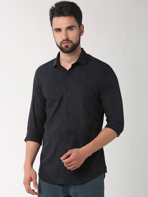 

Peter England Men Blue Slim Fit Printed Casual Shirt