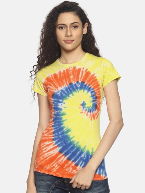 

Steenbok Women Yellow Dyed Round Neck T-shirt