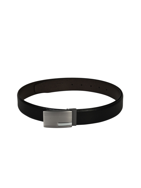 

Second SKIN Men Black & Brown Textured Reversible Genuine Leather Belt