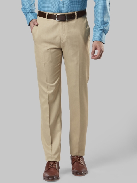 

Next Look Men Beige Regular Fit Solid Formal Trousers