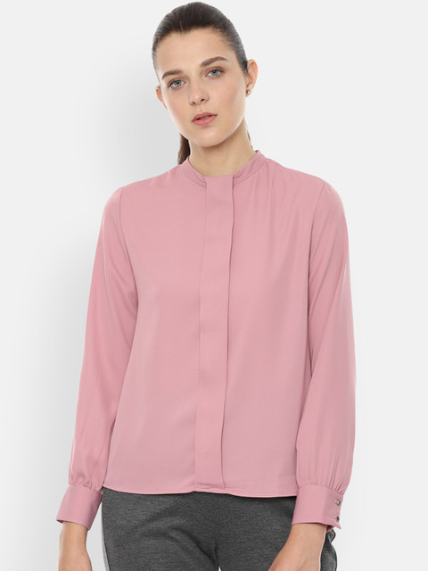 

Van Heusen Woman Women Pink Solid Shirt Style Top