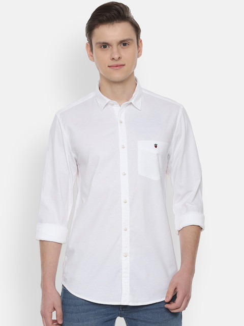 

Louis Philippe Sport Men White Slim Fit Solid Casual Shirt