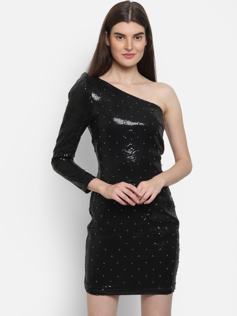 

COVER STORY Women Embellished Black Sheath Dress