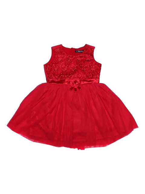 

Allen Solly Junior Girls Self Design Red Fit and Flare Dress