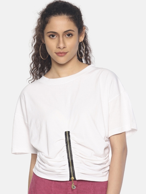 

AARA Women White Solid Top