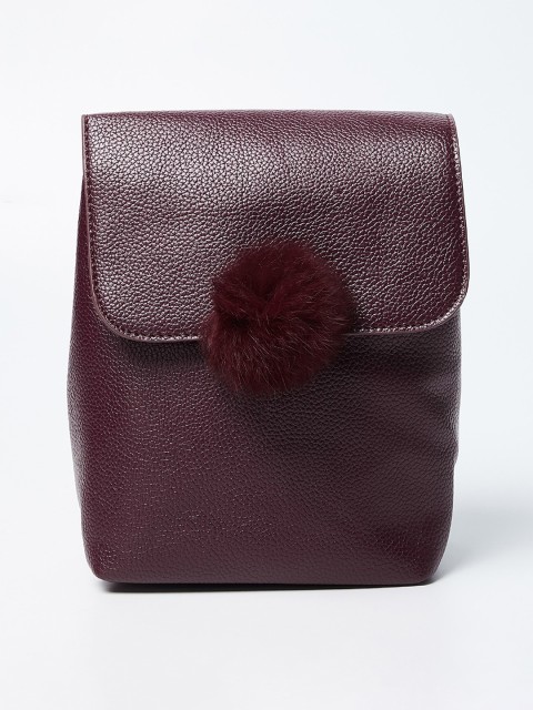

Ginger by Lifestyle Women Burgundy Solid Backpack