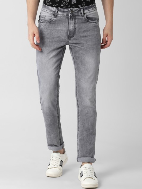 

Peter England Casuals Men Grey Slim Fit Mid-Rise Clean Look Jeans