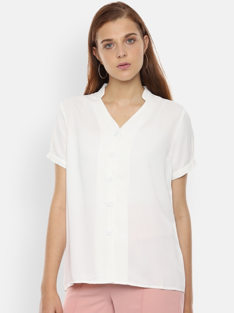 

Van Heusen Women White Solid Top