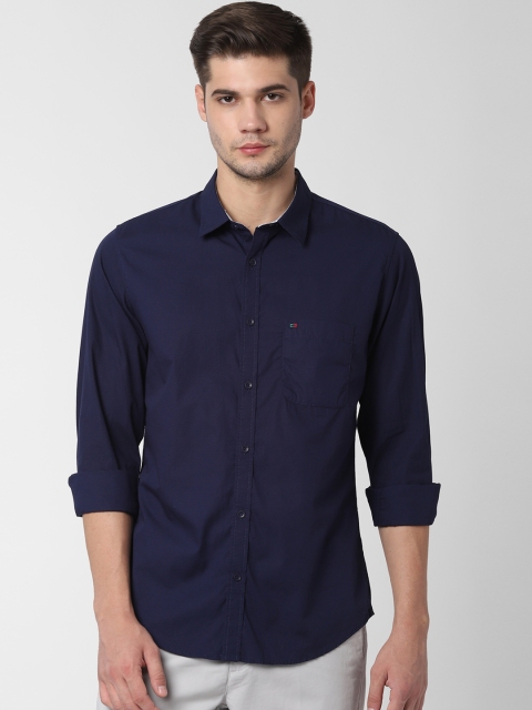 

Peter England Casuals Men Navy Blue Slim Fit Self Design Casual Shirt